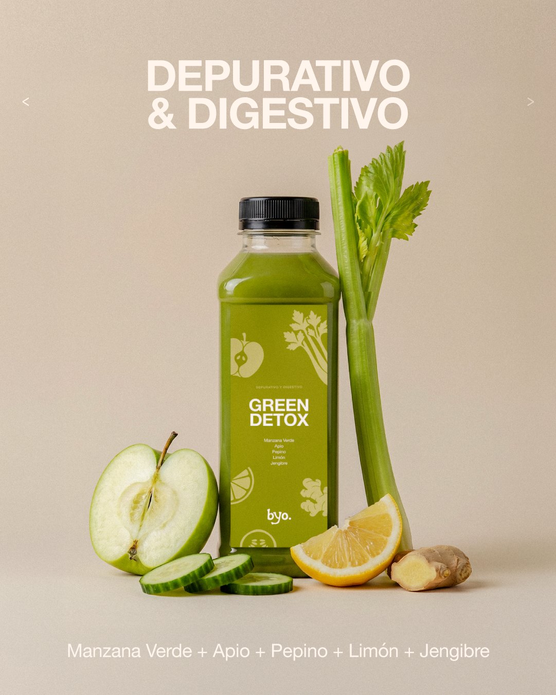 Byo — Jugo Green Detox: depurativo y digestivo