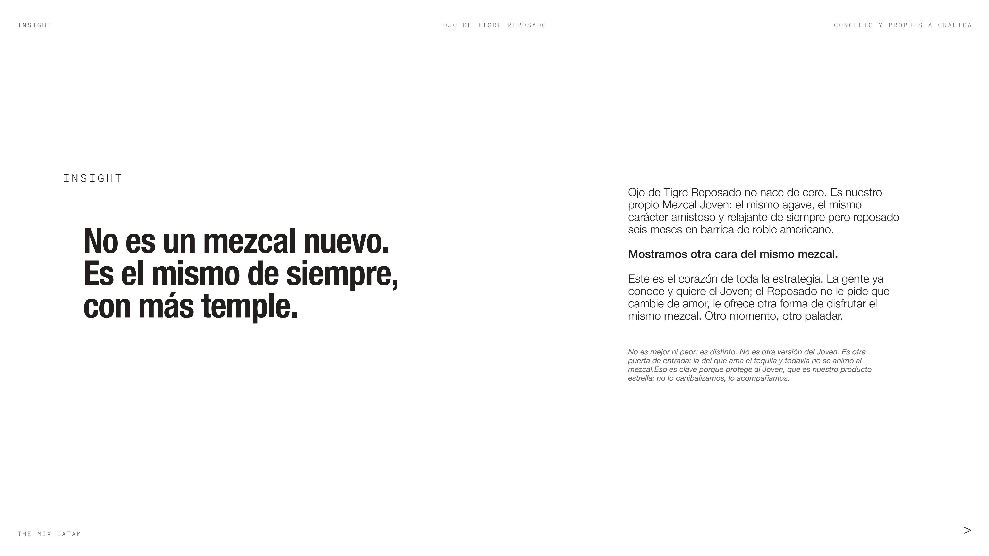 Ojo de Tigre — insight: mostramos otra cara del mismo mezcal